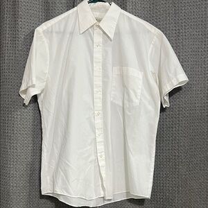 Haband Men's White Casual Button Down Shirt